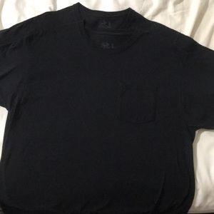 5 Black “fruit of the loom” XL, pocket t-shirts
